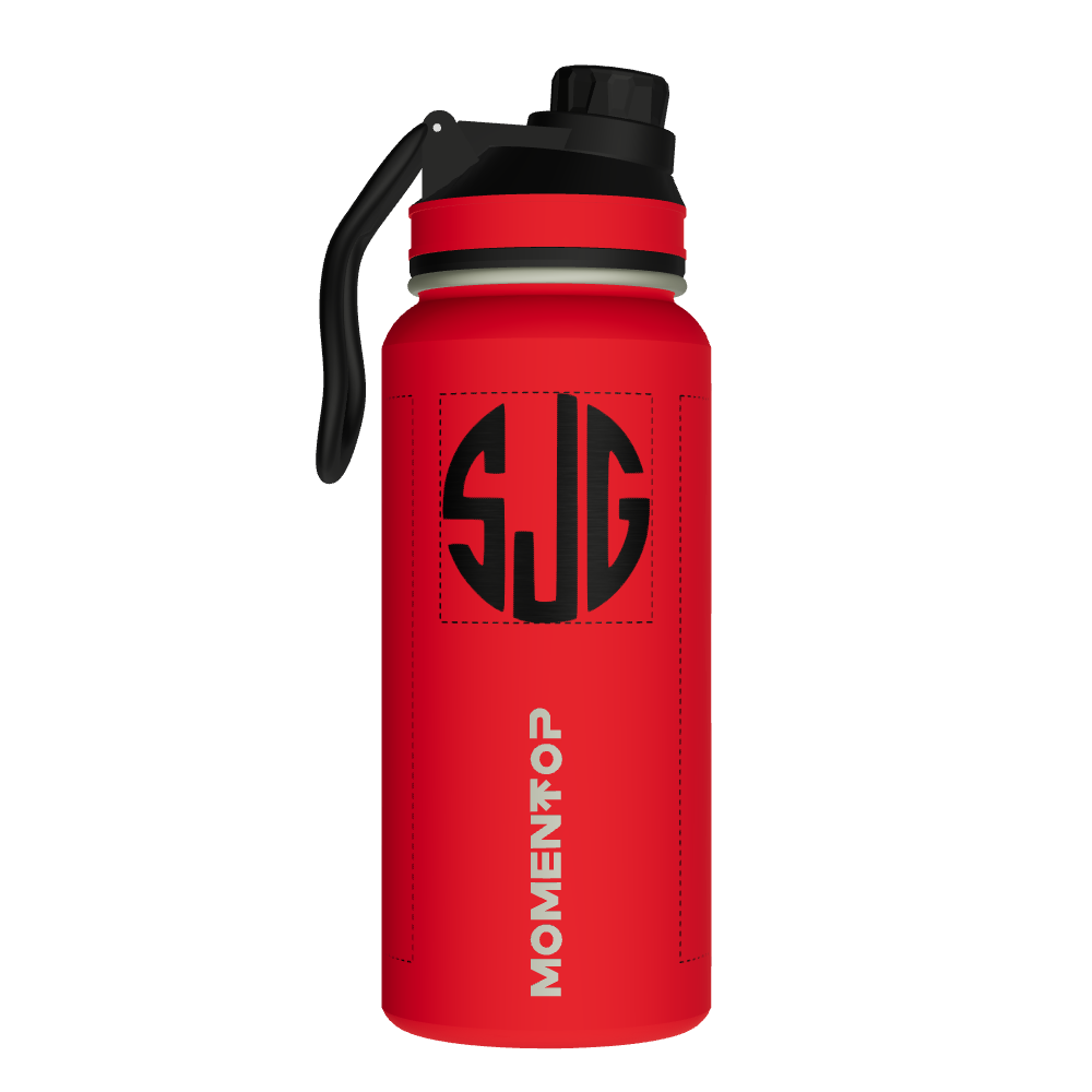 BOTELLA DEPORTIVA DE 32oz MOMENTOP™ | ROJO CEREZA - customized