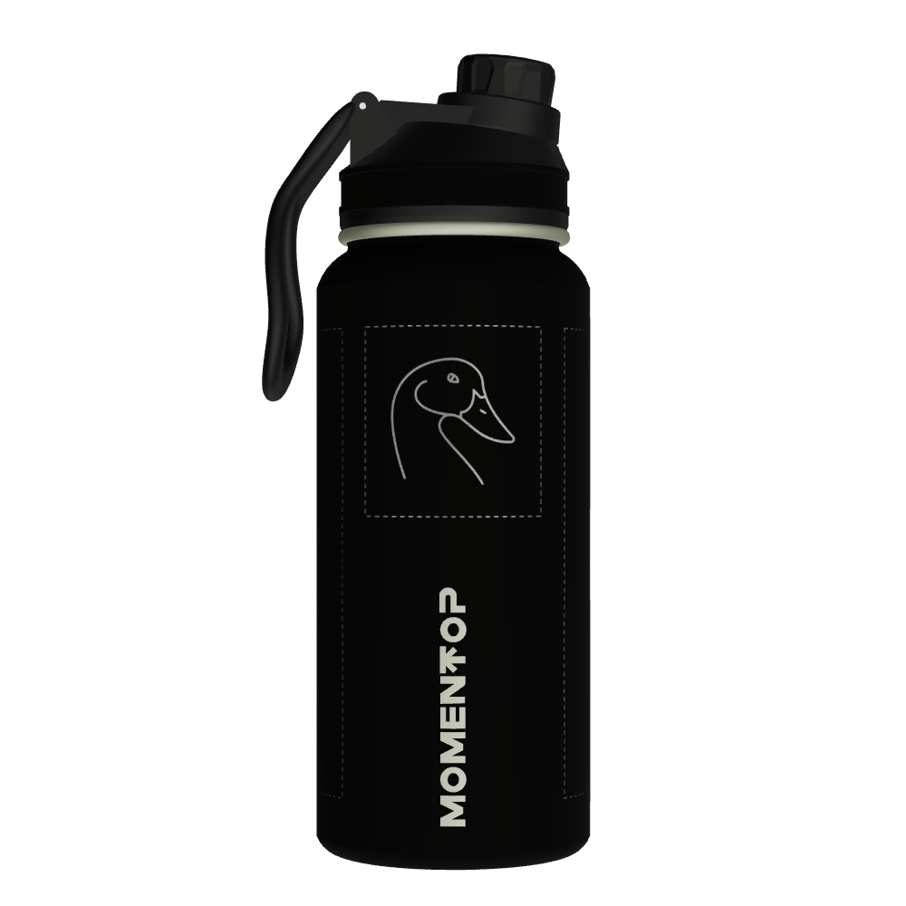 BOTELLA DEPORTIVA DE 32oz MOMENTOP™ | DOBLE NEGRO - customized