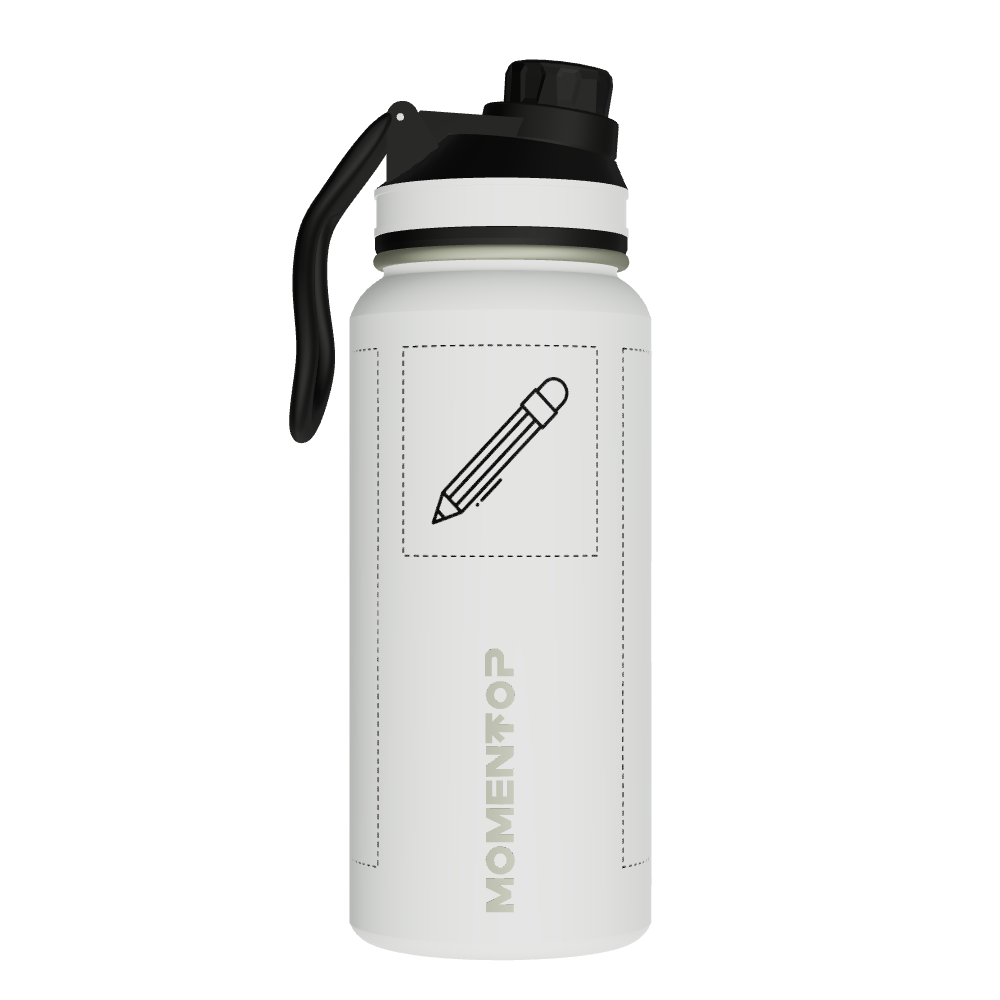 BOTELLA DEPORTIVA DE 32oz MOMENTOP™ | BLANCO COMO LA NIEVE (FRANQUICIADOS) - customized