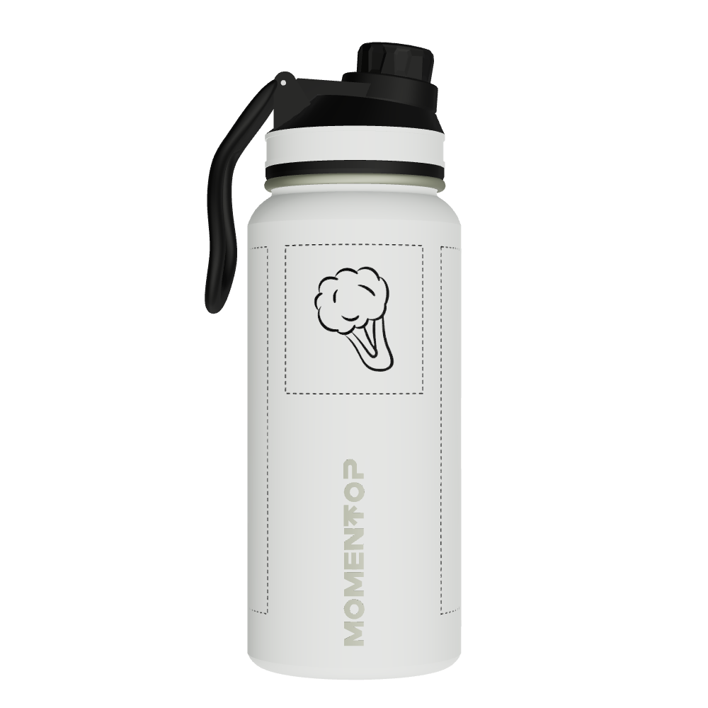 BOTELLA DEPORTIVA DE 32oz MOMENTOP™ | BLANCO COMO LA NIEVE - customized