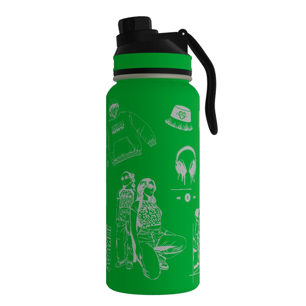 Botella de Agua 32oz MOMENTOP™ - Diseña con IA + Vista 3D - customized